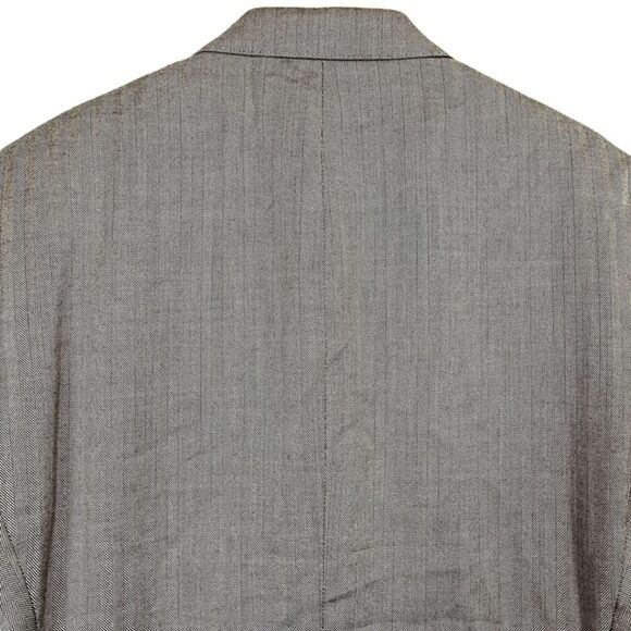 Lauren Ralph Lauren Slim Men's Herringbone Silk Wool 2 Button Blazer Jacket 40 L - Picture 13 of 16